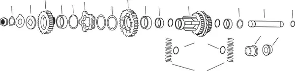 সেকেন্ডারি শ্যাফট 4 স্পিড EASTERN MOTORCYCLE PARTS