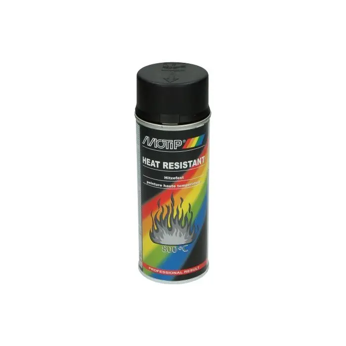 Bombe de peinture Motip résistant à la chaleur 400 ml noir 04031