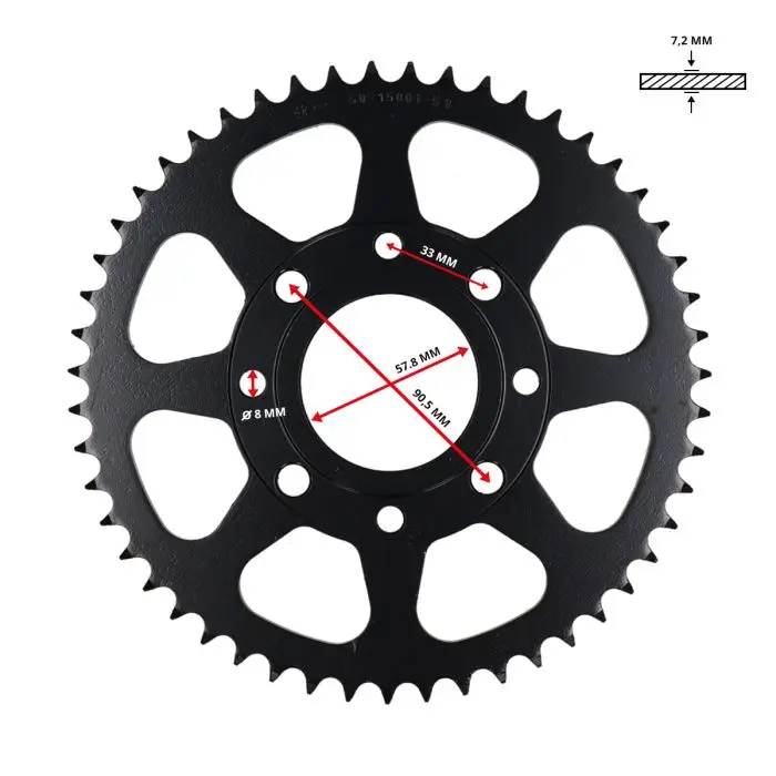 Corona acciaio TT Honda 428 51 denti Esjot JTR269