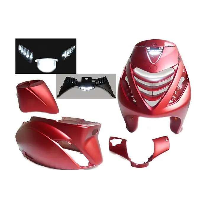 Power1 SP Verkleidungssatz + matte rote LED-Leuchte 6-teilig zip2000