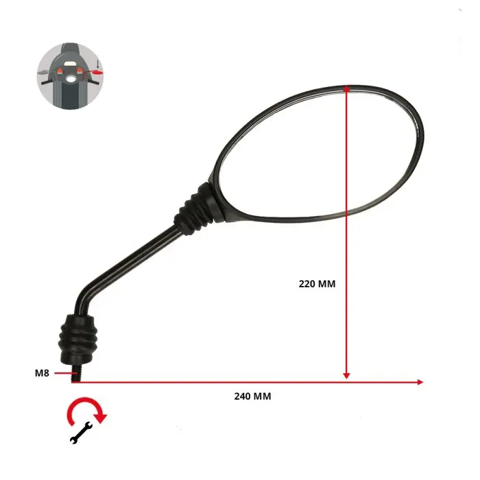 Zpětné zrcátko elektronické pravé Zip 4T Zip 2010 — pohled 2