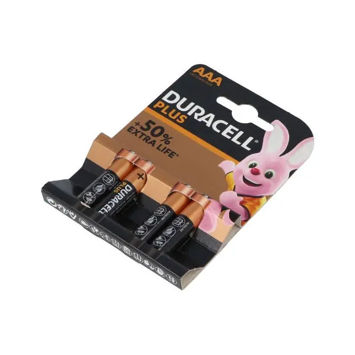 بطارية Duracell 1.5 فولت AAA 4 قطع