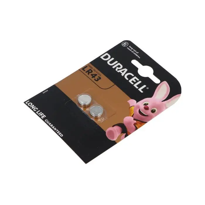 Batterie Duracell 1,5v LR43 pile bouton 2 unités