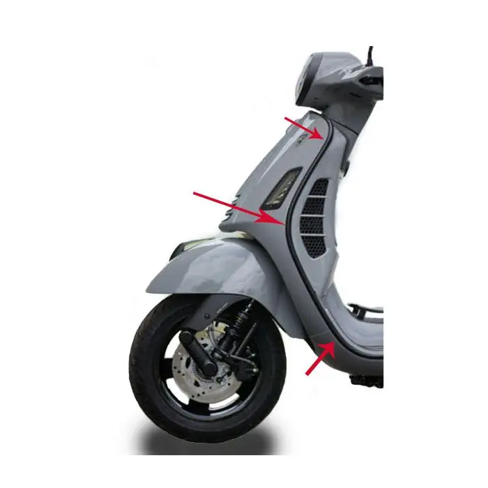 Zierleiste Beinschutz Piaggio Original GTS 125cc/300 Euro4 rechts hochglanz schwarz 1B006680