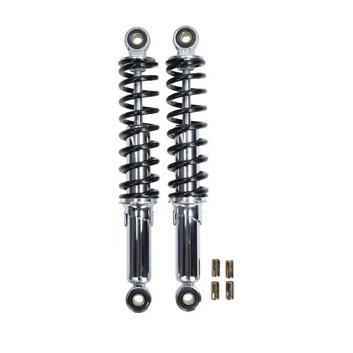 Jeu d'amortisseurs Fast Arrow 290mm chrome/noir puch maxi, Tomos, camino