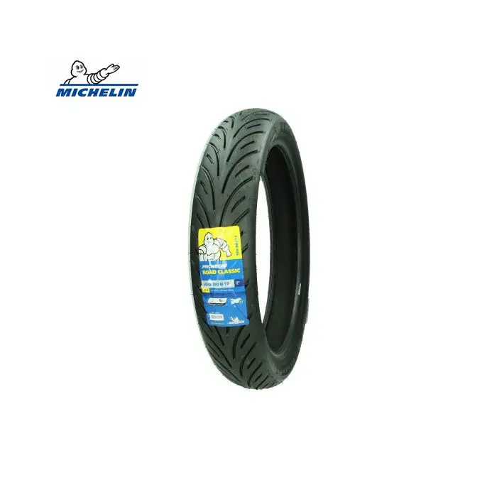 Pneu Michelin tl profil routier classique sur route 100/80x17