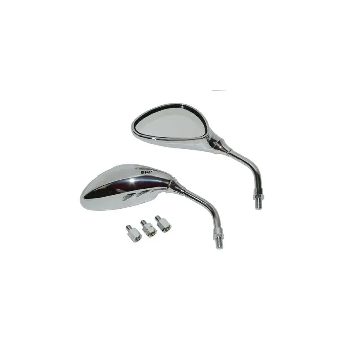 Pair of short DMP mirrors M8, M10 chrome