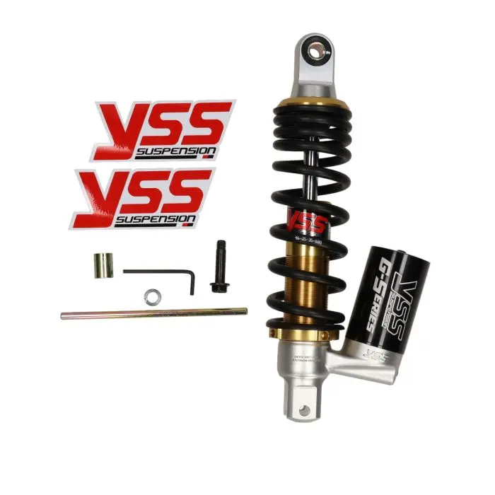 Amortisseur YSS réservoir de gaz série G 280 mm noir/or Minarelli Peugeot