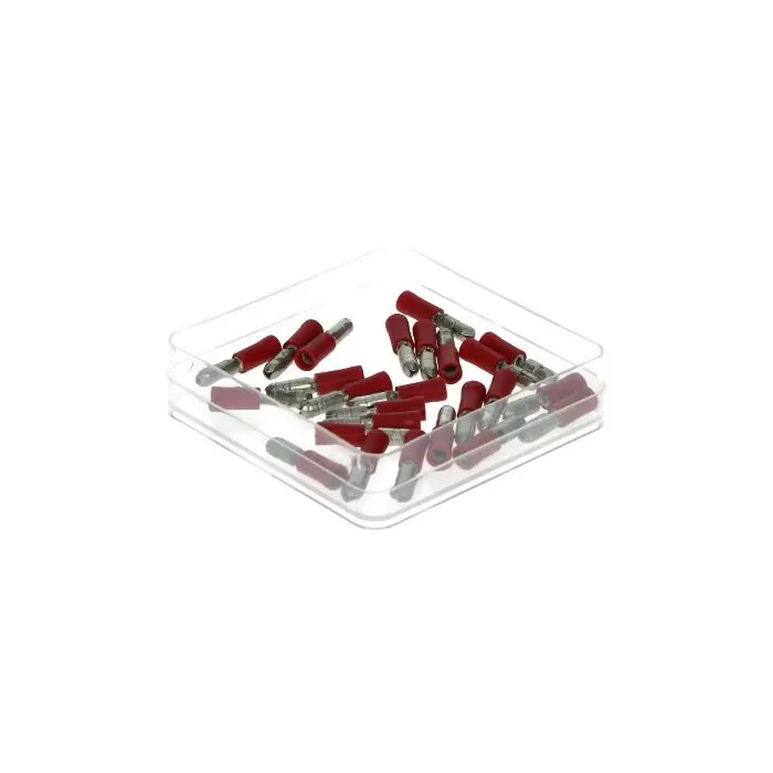 Cosse autour de homme 4mm rouge 25pcs