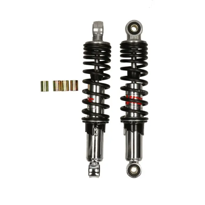 Jeu d'amortisseurs YSS hydraulique 260 mm chrome/noir Cimoto, Puch Maxi, Tomos
