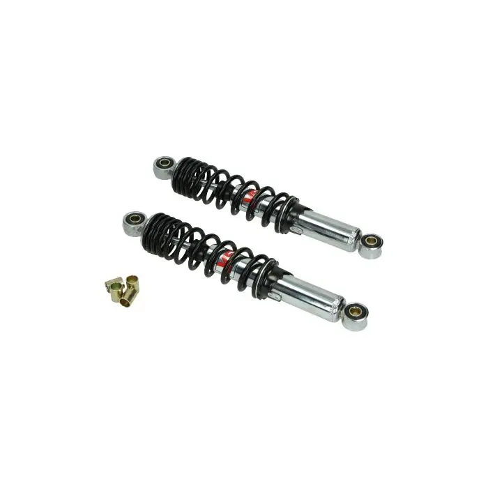 Jeu d'amortisseurs YSS hydraulique 300mm chrome/noir camino, Tomos, puch maxi