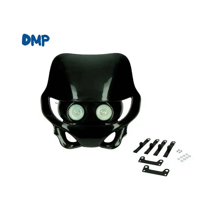 Phare double DMP halogène noir avec becquet