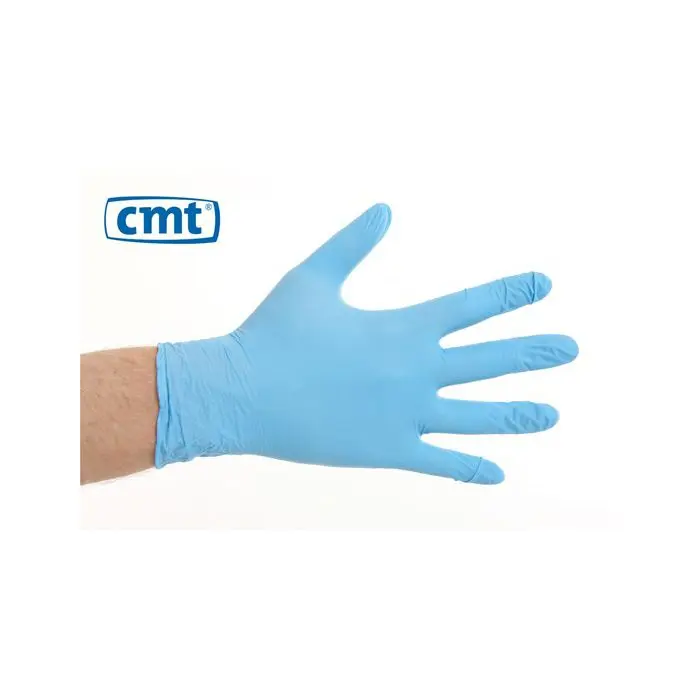 Jeu de gants Cmt atelier nitrile sans poudre M bleu 100pcs