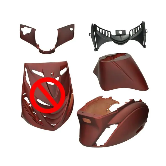 ڈی ایم پی ایس پی ایو او-1 فیئرنگ فرنٹ اسکرین غائب!! فلیم ریڈ آرمڈ 4 پرزے زپ 2000 — 2 ویو