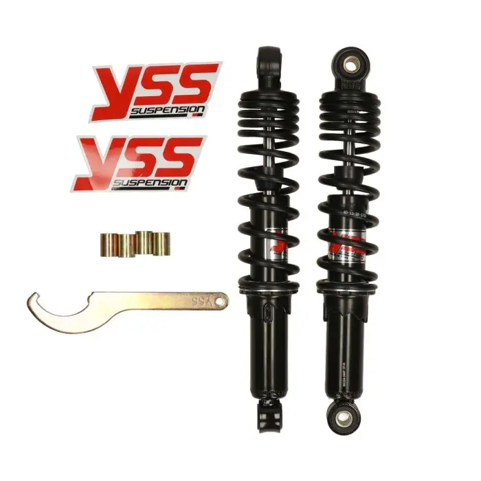 YSS پرو-ایکس سیریز کے شاک ایبزوربر سیٹ 300 ملی میٹر سیاہ/کروم پُوچ میکسی کے لیے — 4 ویو