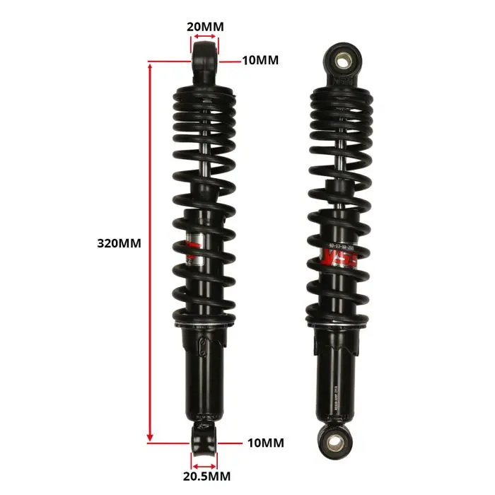 Jeu d'amortisseurs YSS PRO-X 320 mm noir Puch Maxi RD220-320-22-X