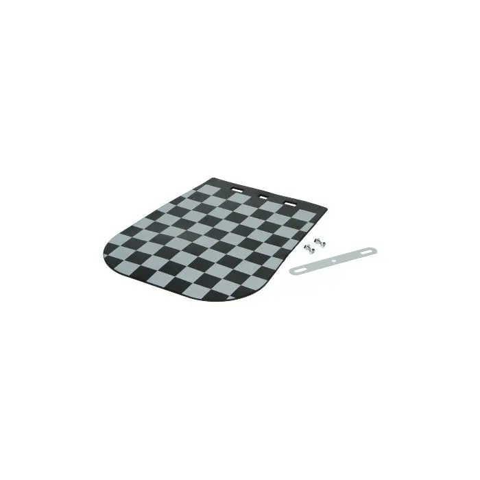 Bavette universelle drapeau noir/blanc cyclomoteur
