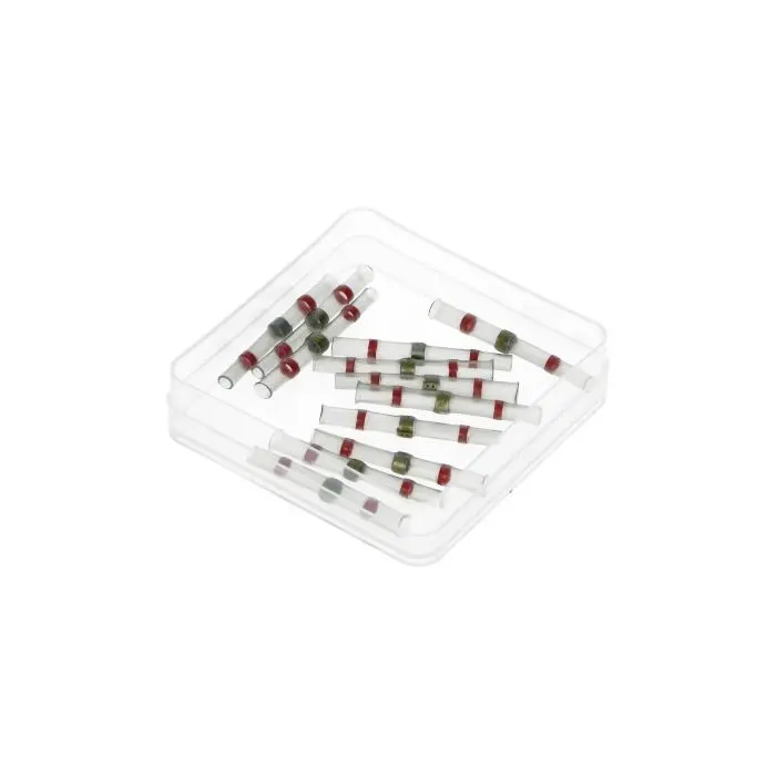 Connecteur câble + étain rouge 12pcs