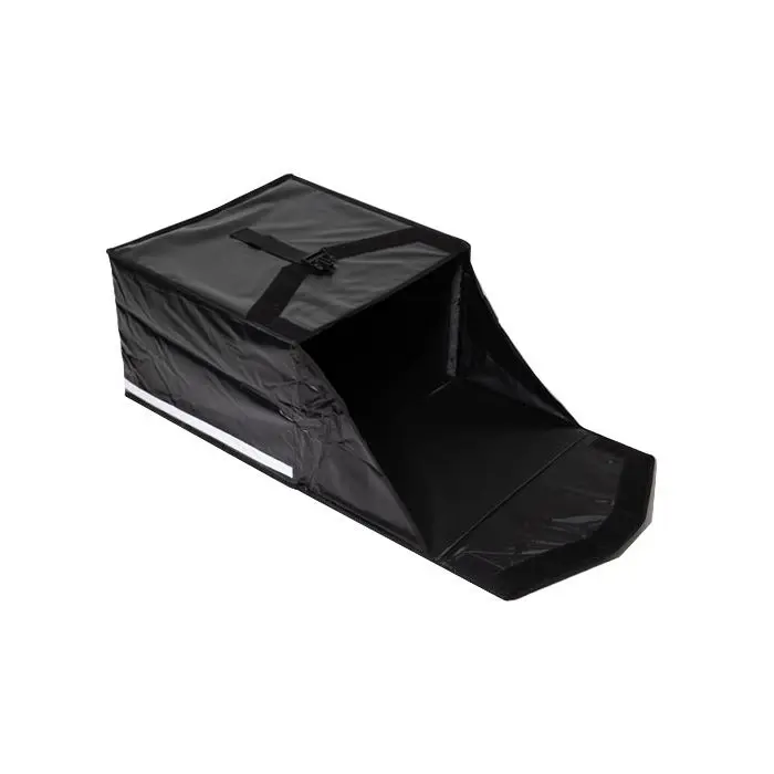 Boîte à pizza universelle bicyclette/scooter/mopède ouverture avant/arrière noir