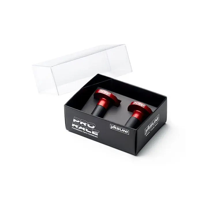Tutup stang Yasuni aluminium CNC 22,2 mm merah