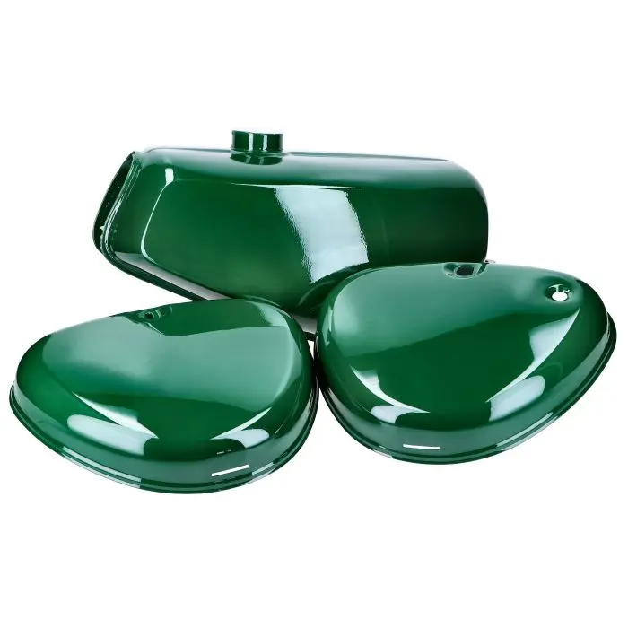 Kraftstofftank + Seitendeckel-Set dunkelgrün Simson S51