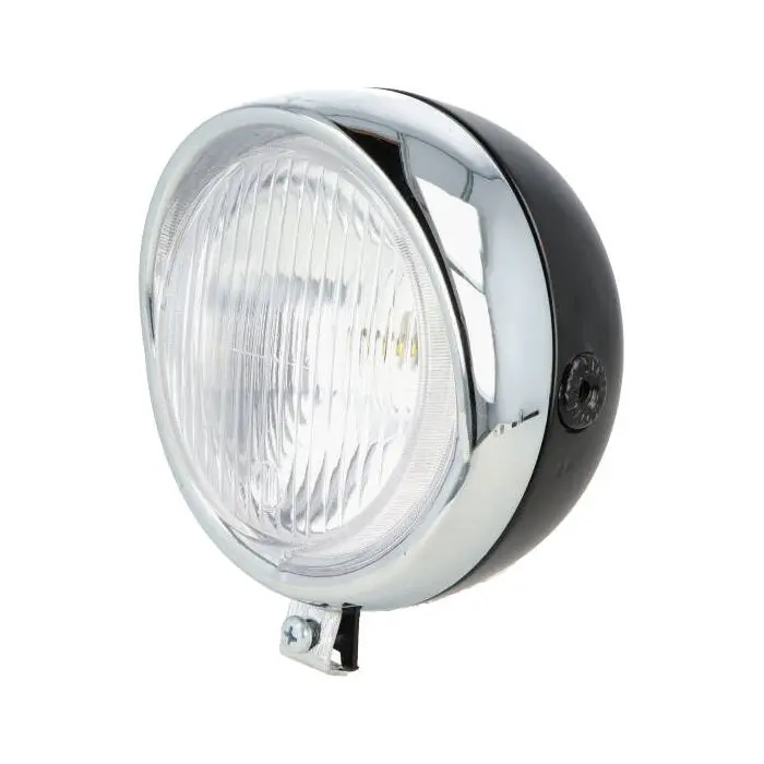Phare autour de rétroviseur 130 mm noir/chrome universel