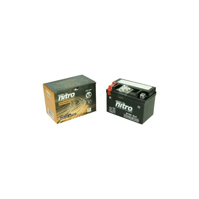 12V 8 Ah NTX9 Nitro sla akumulators bez apkopes gatavs lietošanai (lg150xl87xh105mm) (ekvivalents YTX9-BS - agm - gel) (aktivizēts rūpnīcā-fa)