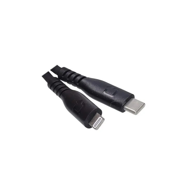 Câble de chargement Optiline silicone USB-C vers Apple 8 broches 150 cm noir 91785