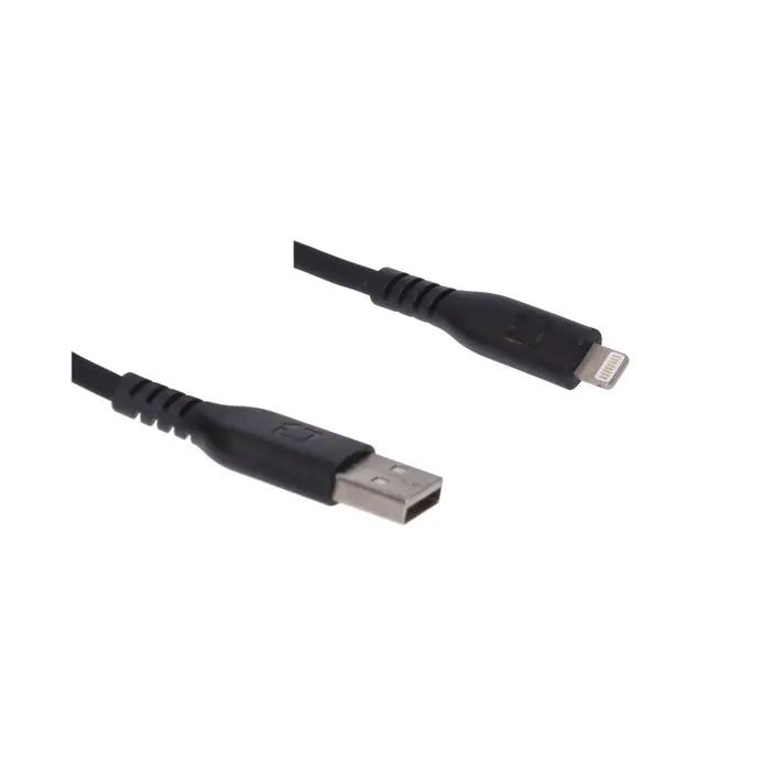 Optiline 실리콘 충전 케이블 USB-A to Apple 8핀 150 cm 블랙 91782