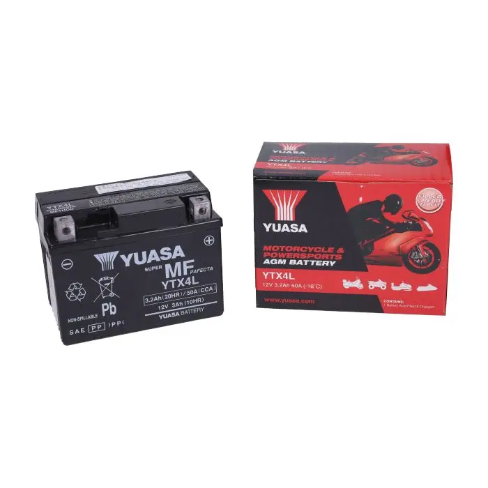 بیٹری یواسا ytx4l-bs لیٹس/جیل اسکوٹر 2t