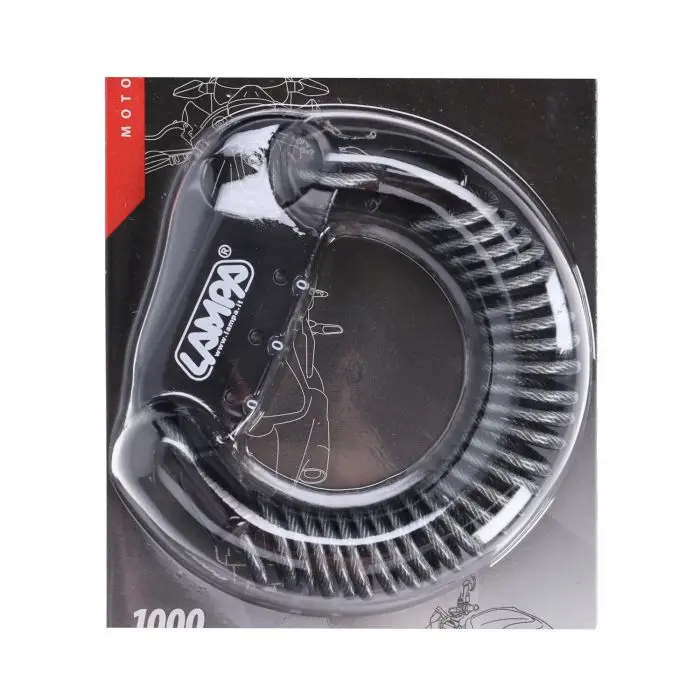Combinaison cadenas Lampa + câble universel 150 cm gris 90595