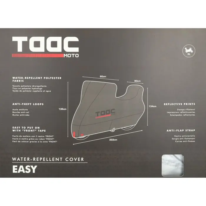 Taac Motorschutzhülle 136x222x134 XL grau