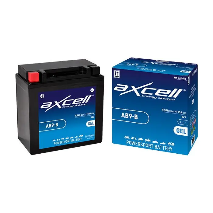 بطارية Axcell AB9-B/YB9-B سائلة/هلامية Vespa S، Fly 4T، Liberty 4T، LX 4T، Runner