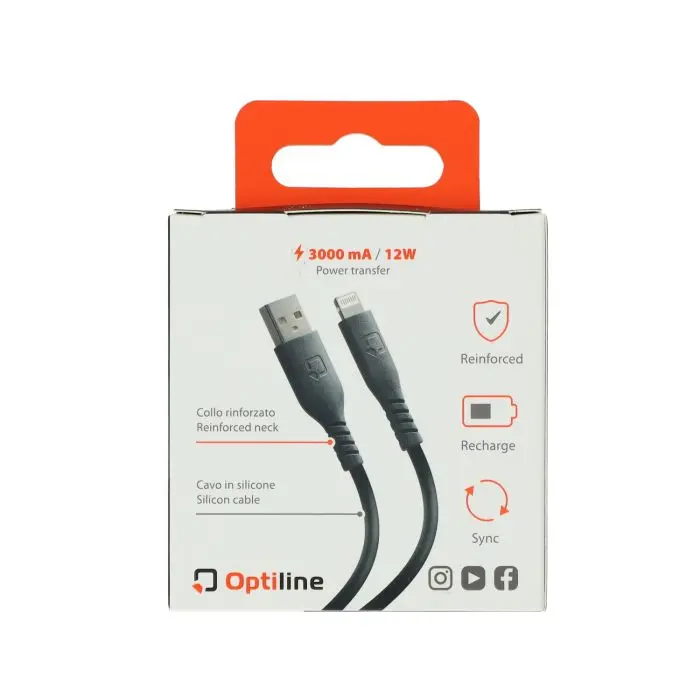Câble de chargement Lampa silicone USB A vers Apple 8 broches 20 cm 91780