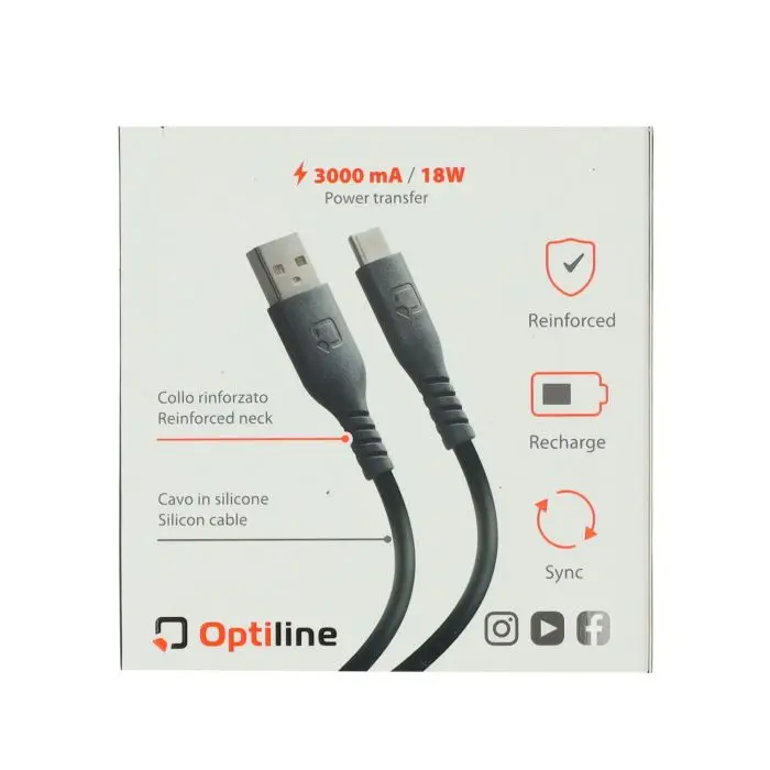 Lampa silicone opladningskabel USB type A til USB type C 20 cm 91786 — 3. billede