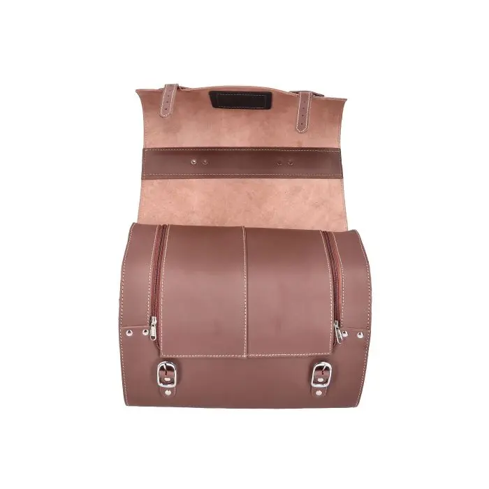 Top case cuir sur mesure Vespa marron Primavera/Sprint/LX/S