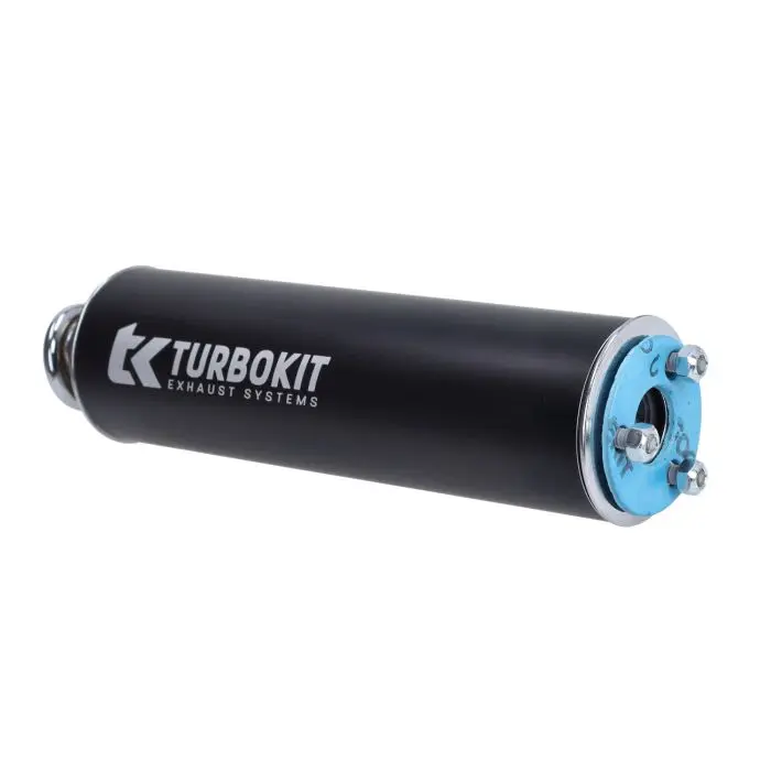 Turbokit 铝制三螺栓 60 毫米黑色消音器 — 第 2 视图