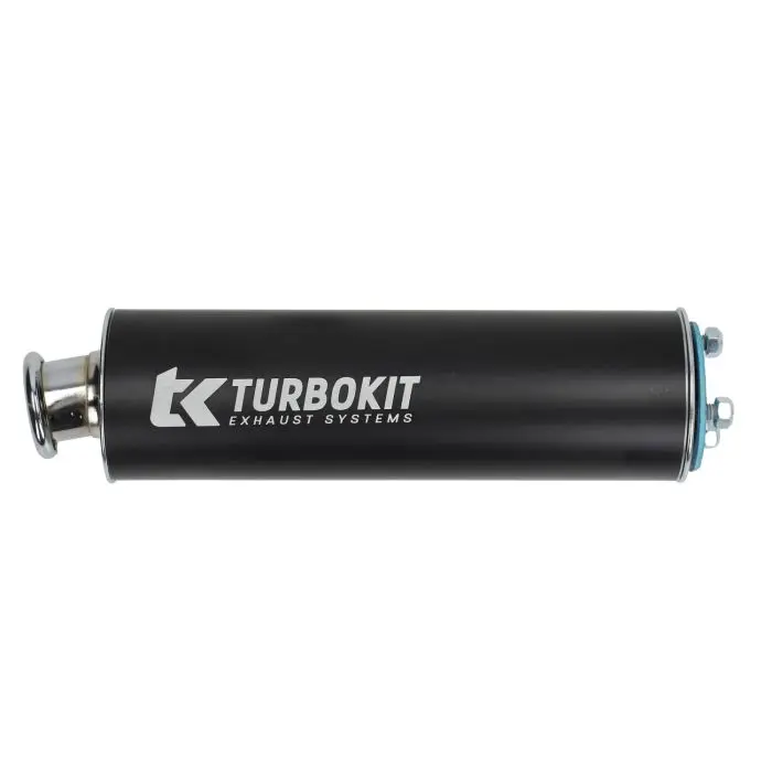 Turbokit 铝制三螺栓 60 毫米黑色消音器 — 第 3 视图