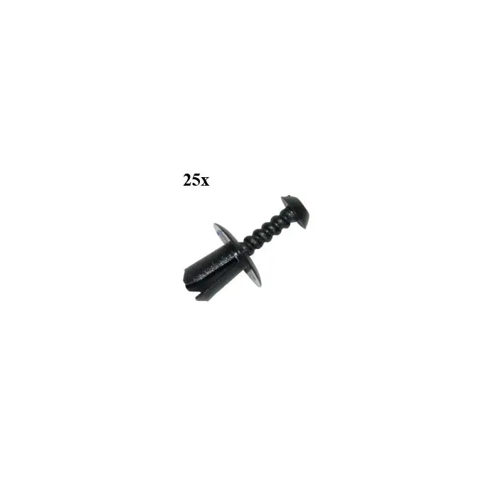 Clips carénage 6x16x11 noir 25pcs scooter