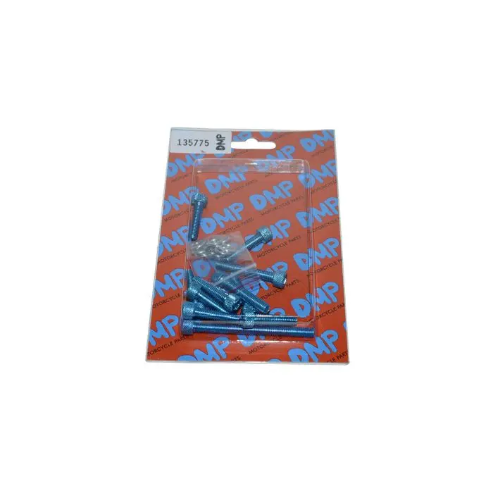Jeu de boulons carter DMP Allen 2T gauche M6 aluminium bleu MBK Nitro Minarelli Ovetto