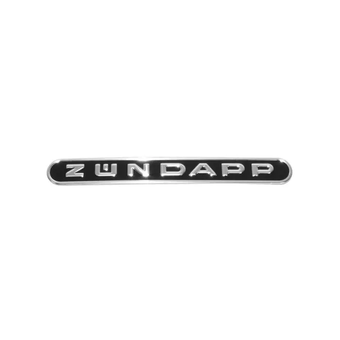 ملصق (ستيكر) Zündapp مستطيل من الألومنيوم باللون الأسود