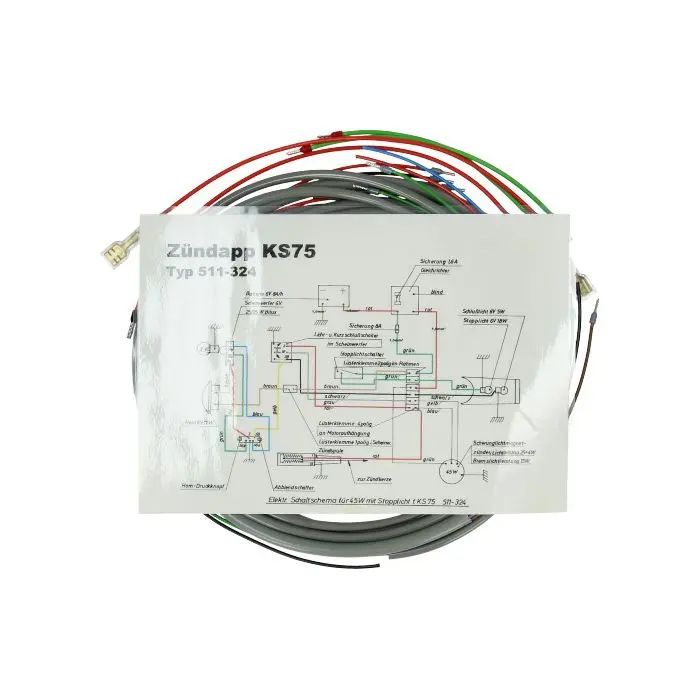 グレー KS75 ツンダップ 511 用 ワイヤーハーネス
