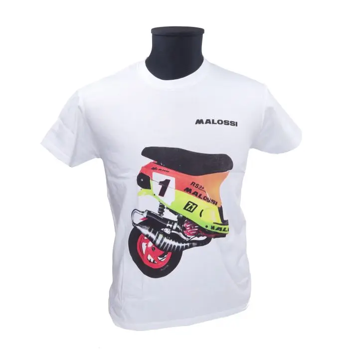 T-shirt Malossi Zip blanc taille L 4120092.w5