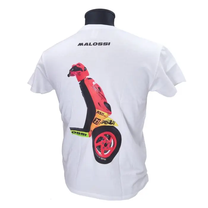 T-shirt Malossi Zip blanc S 4120092.w3