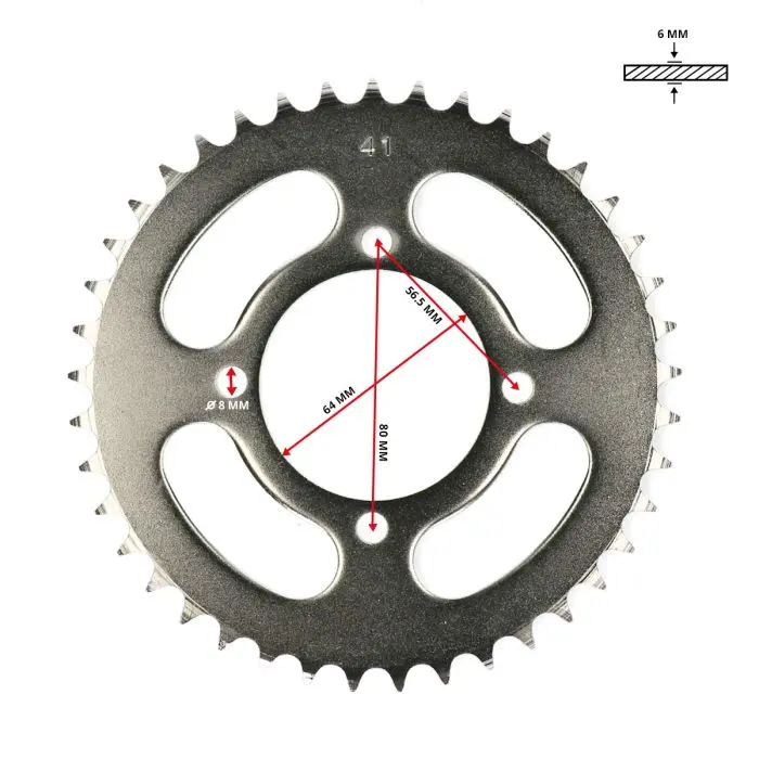 স্প্রকেট DMP বড় ছিদ্র ৪১টি fs1 — 3তম ভিউ