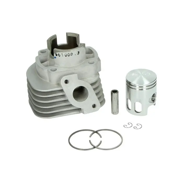 Cylindre aluminium nikasil qualité A piston météorique 40 mm Minarelli horizontal air-cooled