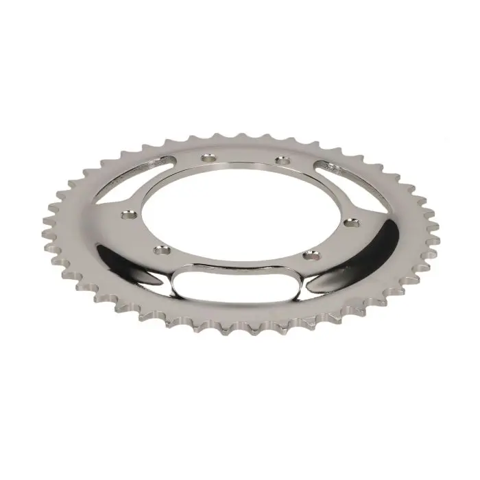 Couronne DMP sur mesure 45 dents chrome Puch Maxi