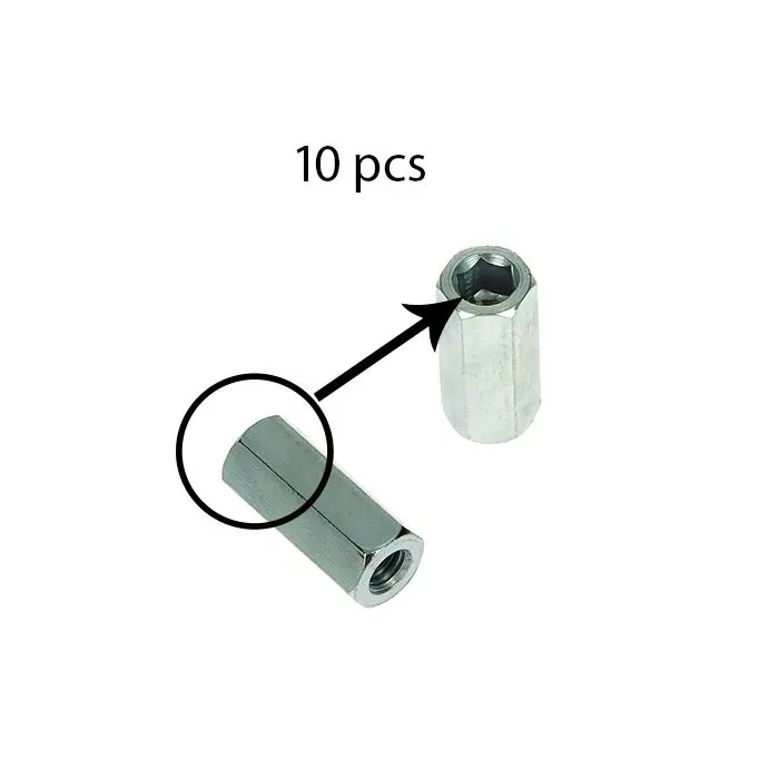 ऊँचा एग्जॉस्ट नट (10 की कीमत) m6x25mm 10 यूनिट प्रिमावेरा, स्प्रिंट 4t-3v, ज़िप 4t, sco पियाजियो, sco पियाजियो 4t-2v, sco पियाजियो 4t-4v