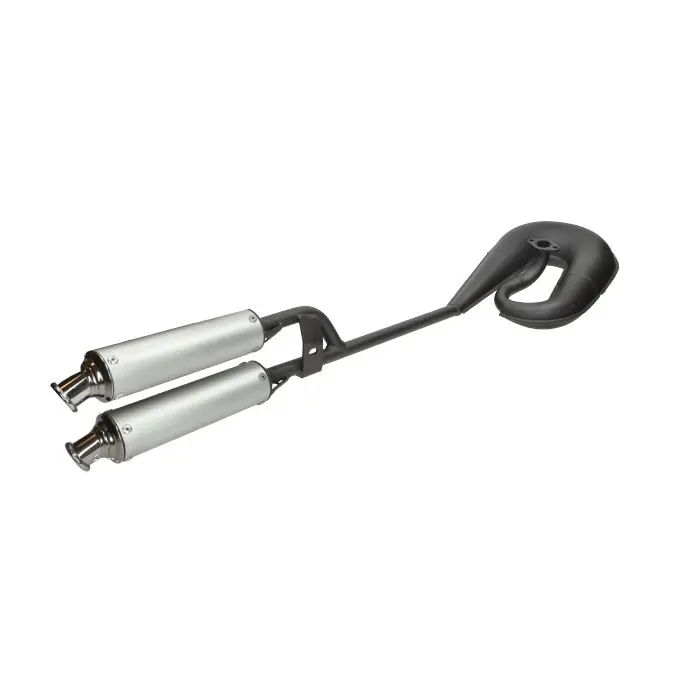 Silencieux Tecno circuit double amortisseur alu noir Puch Maxi