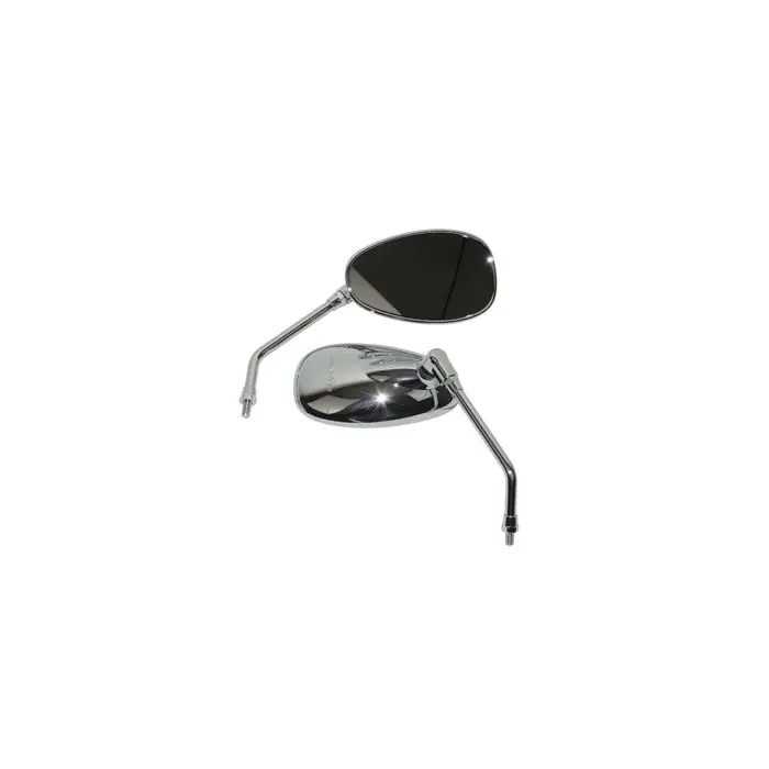 Paire de rétroviseurs ovales chrome Kymco People